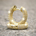 Huitan Cubic Zirconia Hoop Earrings | Bridal & Daily Wear
