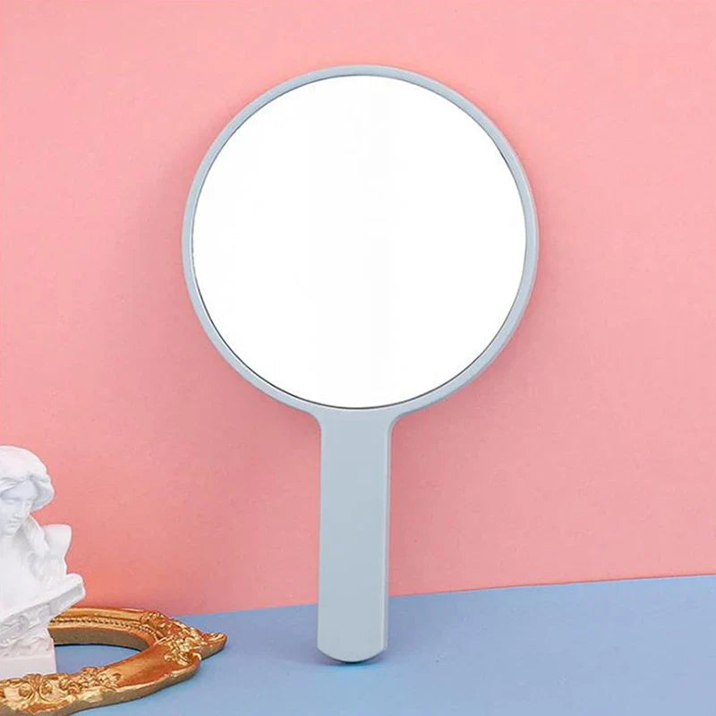 Handheld Round Makeup Mirror | Portable Vanity Mirror Gift
