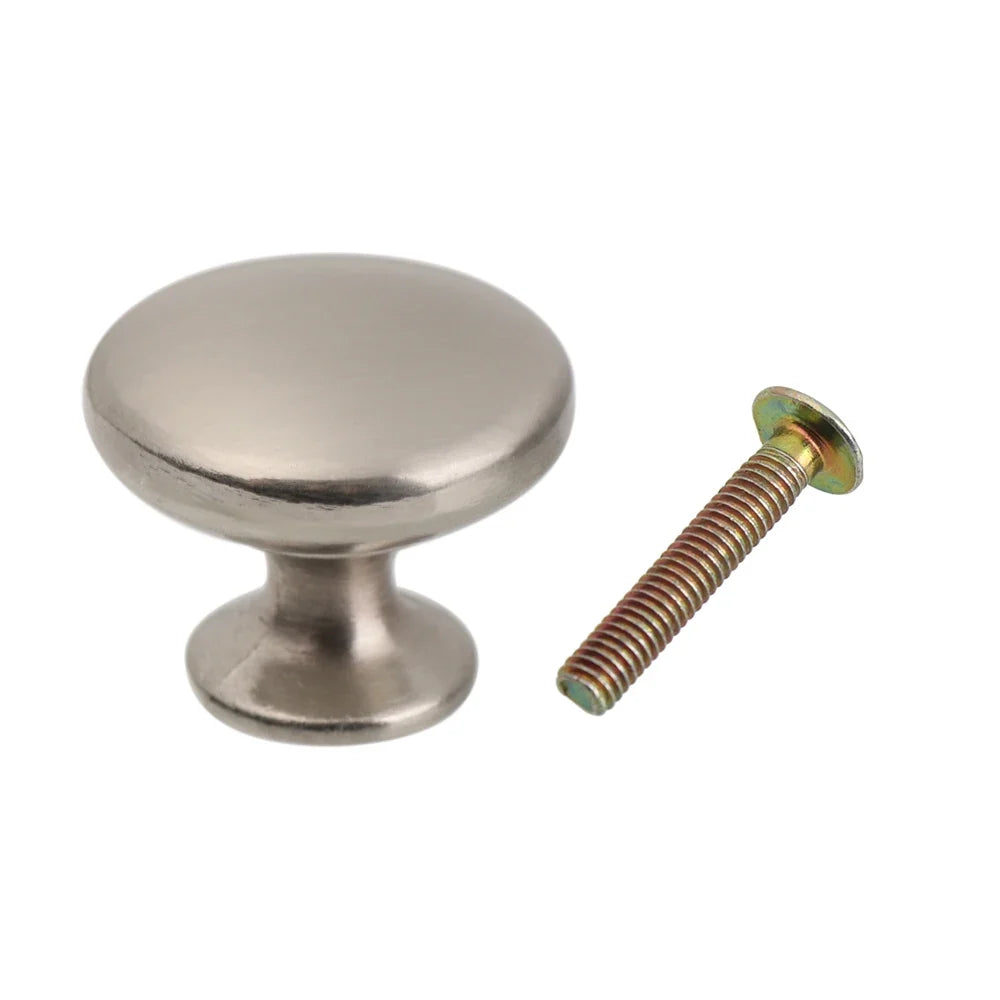 Round Alloy Cabinet Handles Knobs Kitchen Cupboard Door Wardrobe