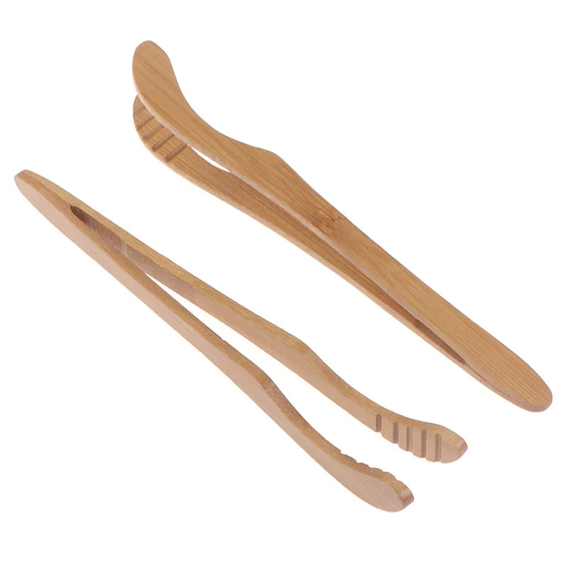 Bamboo Tea Tongs – Food Clips for Toast, Bagel & Sugar