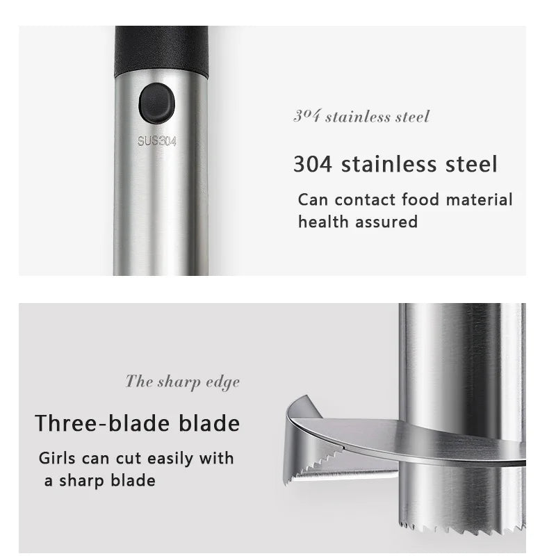 Stainless Steel Pineapple Corer Slicer & Peeler Tool