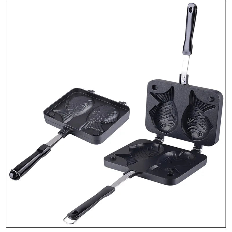 Taiyaki Fish-Shaped Waffle Pan – Japanese Double Bakeware Mold