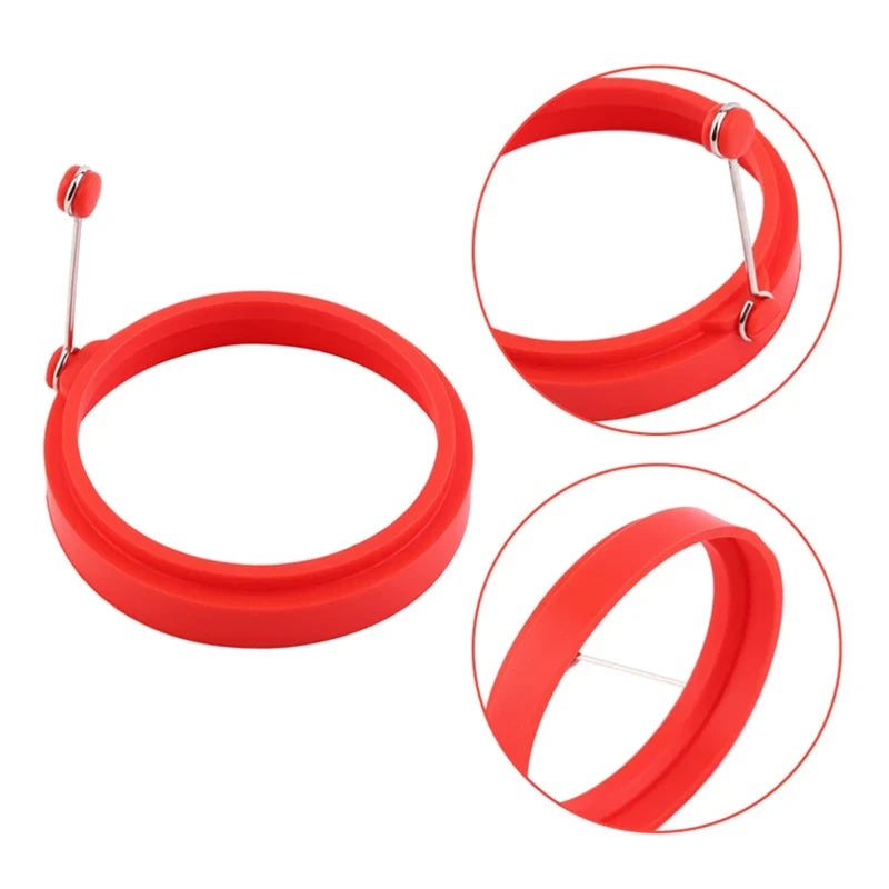 4-Pack Silicone Egg & Pancake Ring Molds – Nonstick Round