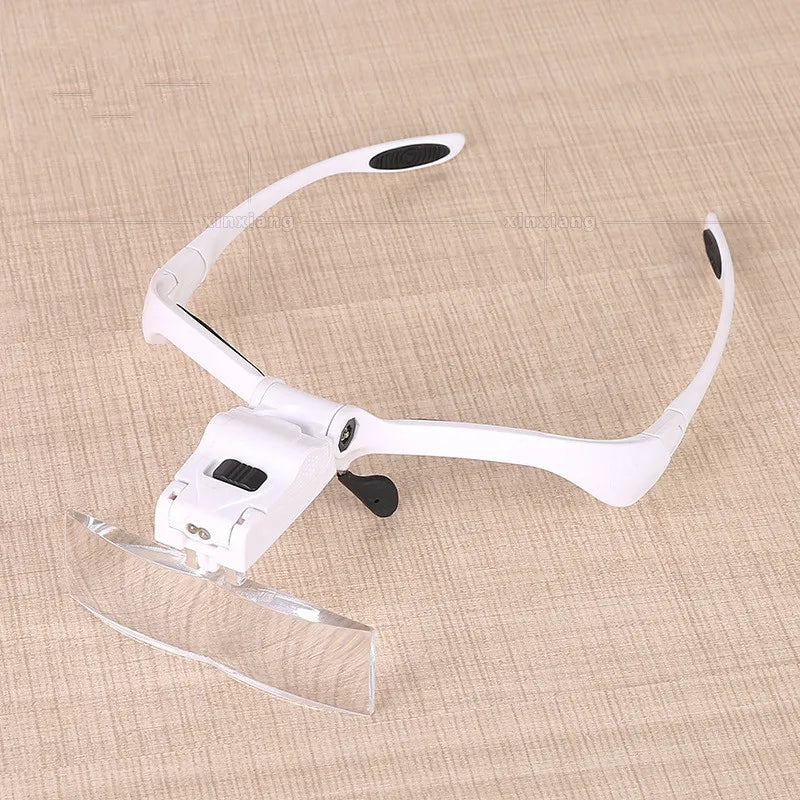 Headband LED Magnifier 1X–3.5X | 5 Lenses, Hands-Free Loupe