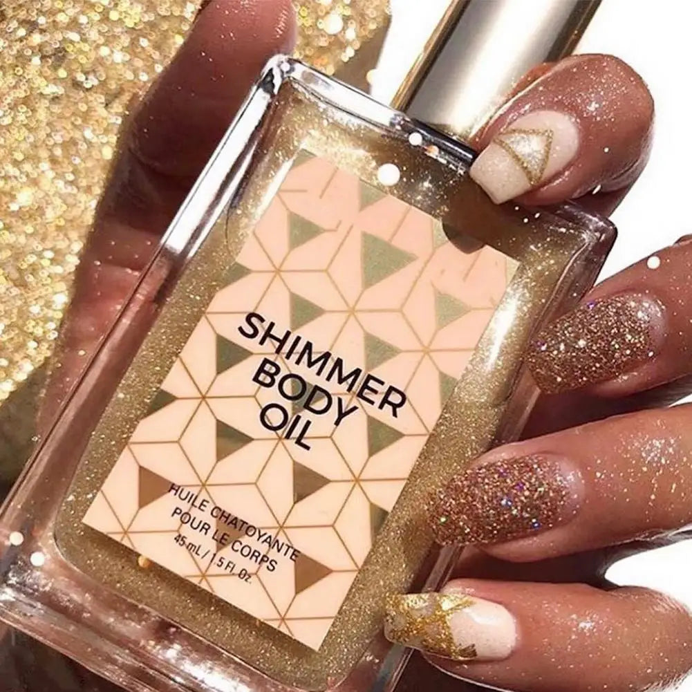Liquid Shimmer Highlighter Oil – Face & Body Glow Makeup 45ml