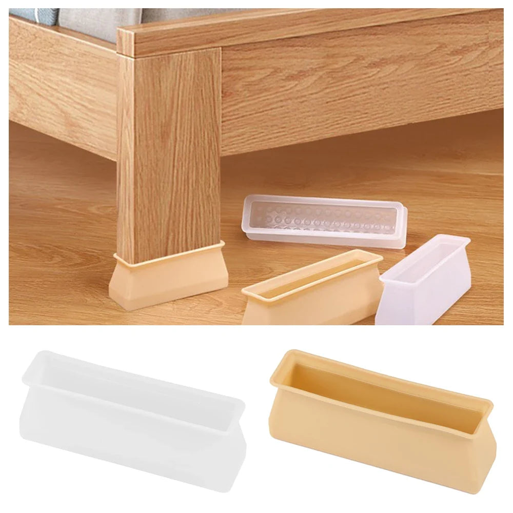 Silicone Rectangular Feet Cover Furniture Floor Protector Pad Anti