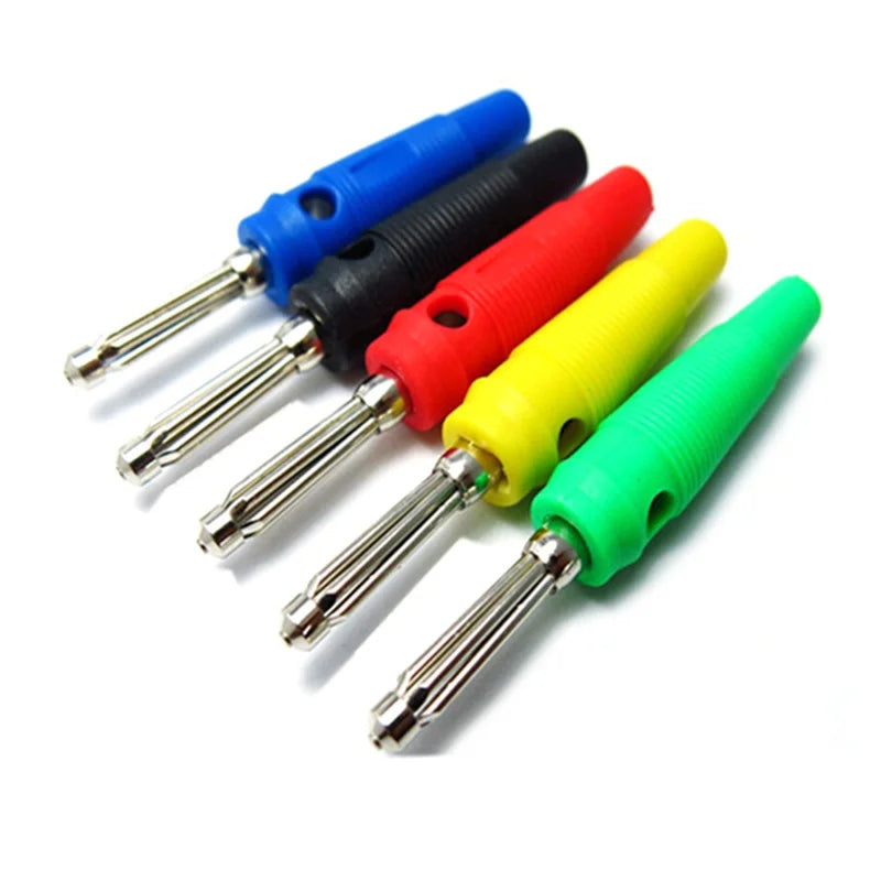 Male 32A Current Screw Solderless Stackable Banana Plug Connector