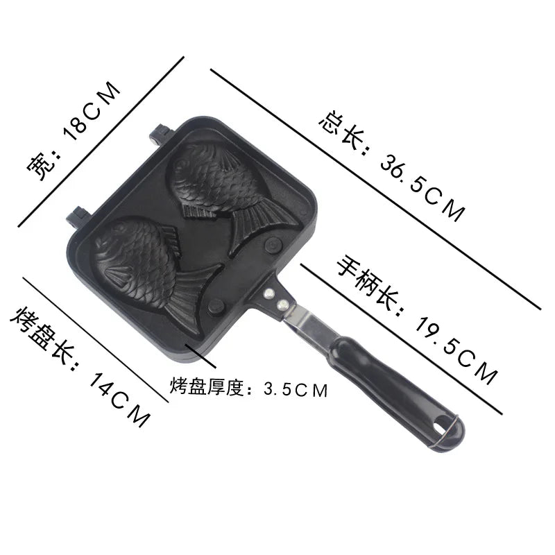 Taiyaki Fish-Shaped Waffle Pan – Japanese Double Bakeware Mold