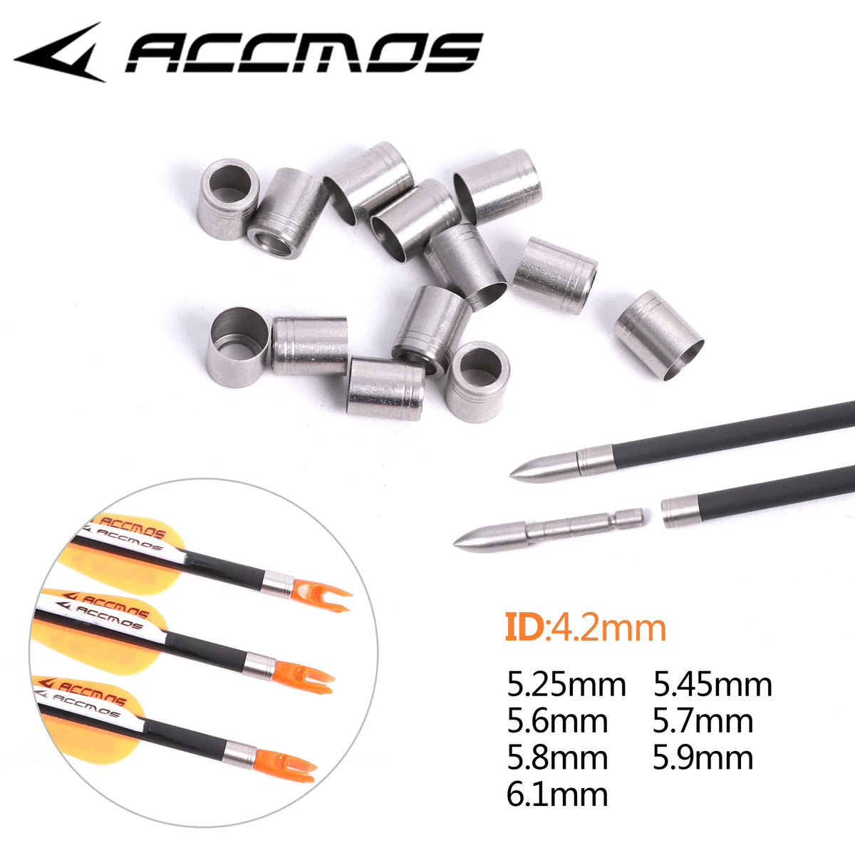 Archery Stainless Steel Explosion-proof Arrow Shaft Protecter Ring ID