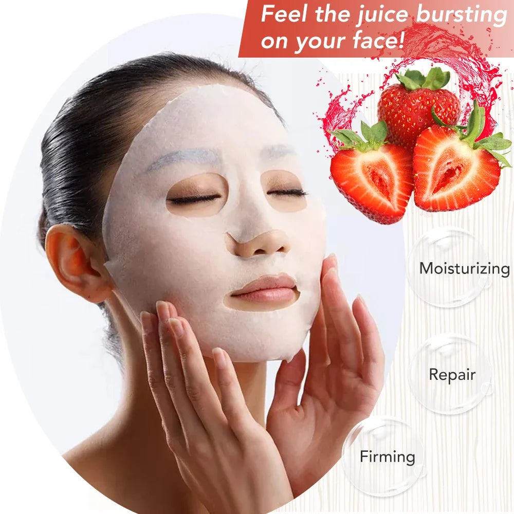 AILKE Vitamin C & Hyaluronic Acid Brightening Sheet Mask 10pc