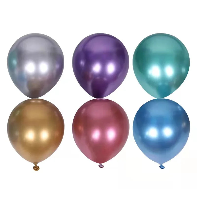 Chrome Metallic Latex Party Balloons – 20 or 50 Pack