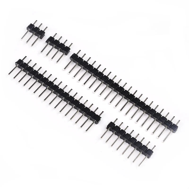 Gold Plating Single Row Male Pin Header 1x2P 3 4 5 6 8 10P 12 20