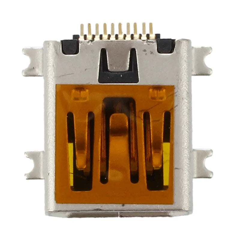 Female Mini USB B 10 Pin SMT SMD Mount Jack Connector Port Flat Mouth