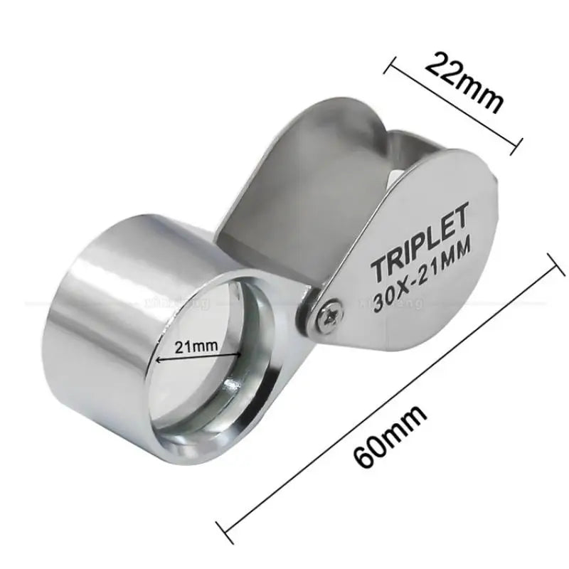 Folding Jewellery Loupe 10X 20X 30X Pocket Magnifying Glass