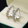 Huitan Daisy Hoop Earrings – Bridal & Everyday Jewelry