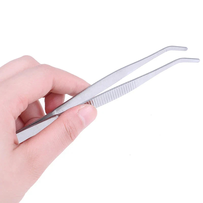 Stainless Steel Curved Elbow Tweezers | Aquarium & Electronics