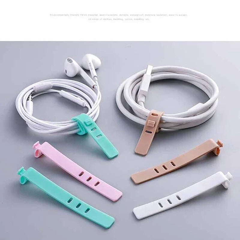 Silicone Cable Winder Ties 4-Pack | Cord Organizer for Earphones