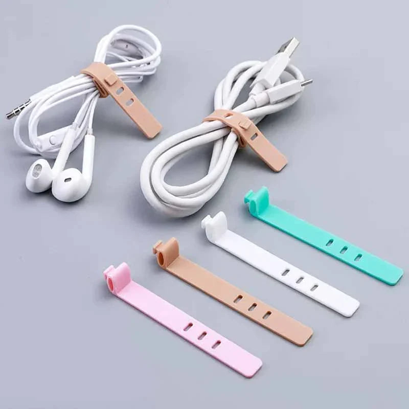 Silicone Cable Winder Ties 4-Pack | Cord Organizer for Earphones