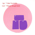 5.5" Rotating Cake Turntable & Decorating Stand – 360° Revolving Platform with Engraved Scale | Pink