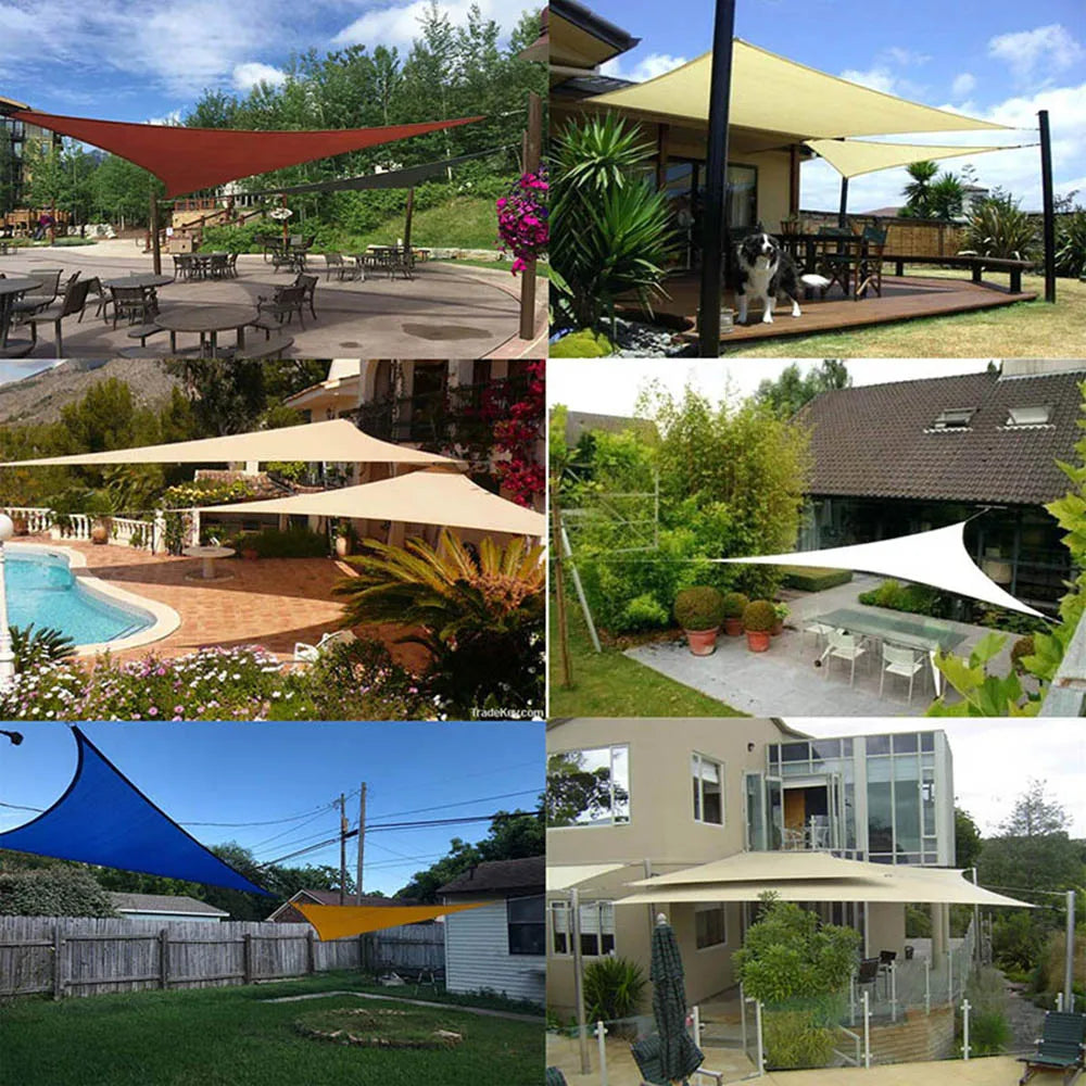 6x6x6m Triangle Sun Shade Sail – 90% UV Block, Waterproof