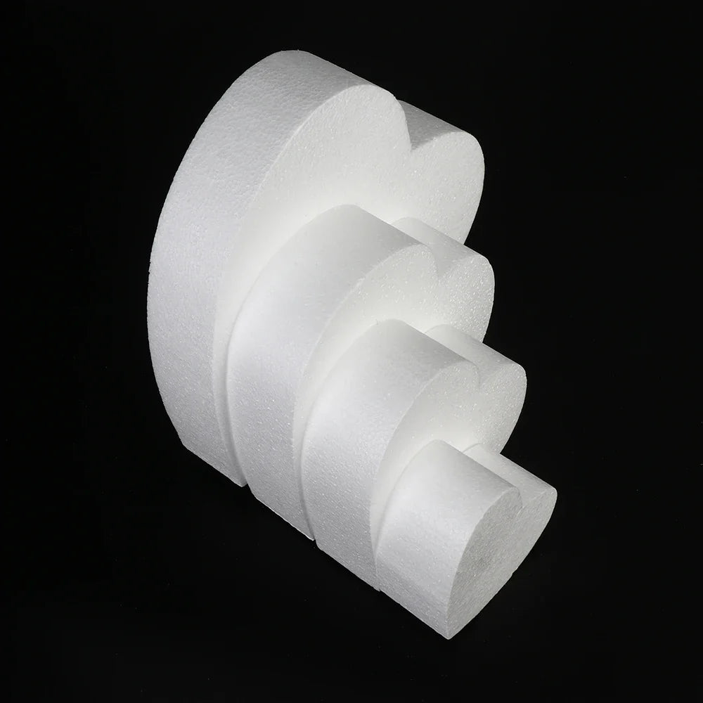4 6 8 DIY Practice Heart Shaped Model Cake Foam Mold Polystyrene