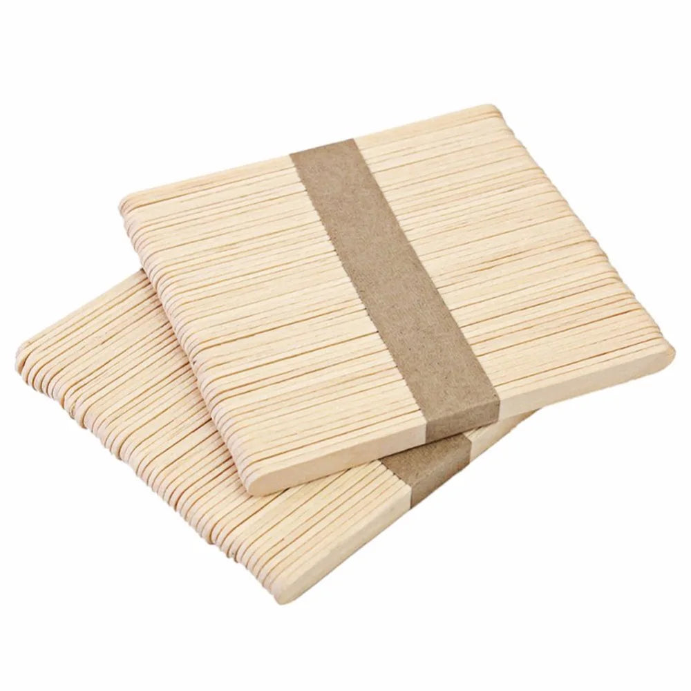 50-Pack Colored Wooden Popsicle Sticks – DIY Crafts & Ice Cream