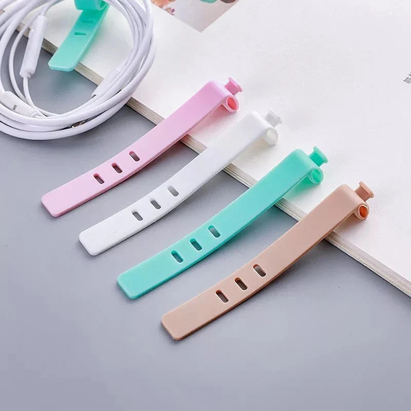 Silicone Cable Winder Ties 4-Pack | Cord Organizer for Earphones