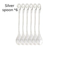 Swan Base Holder with Dessert Forks & Coffee Spoons Set