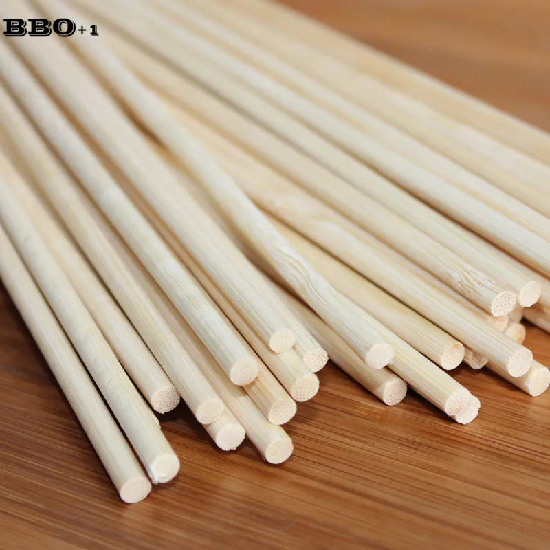100 Pcs Bamboo BBQ Skewers – Spiral Tornado Potato Sticks 40cm
