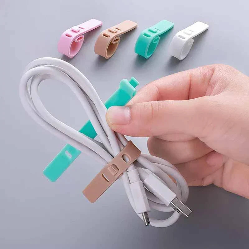 Silicone Cable Winder Ties 4-Pack | Cord Organizer for Earphones