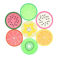 7-Piece Fruit Silicone Coaster Set – Drink & Table Mats