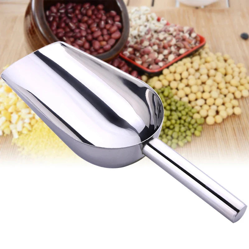 Stainless Steel Ice Scoop – Bar, Candy, Flour & Buffet Shovel