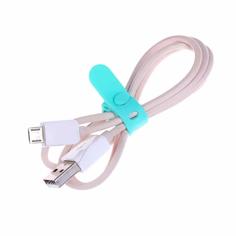 Silicone Cable Winder Ties 4-Pack | Cord Organizer for Earphones
