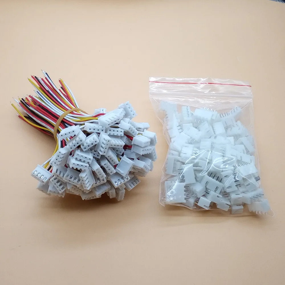 100Sets XH Pitch 2Pin 3Pin 4Pin 5 6 7 8 9 10 Pin Single-head Wire