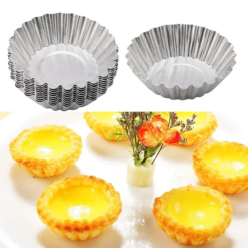 20-Pc Chrysanthemum Aluminium Tart & Cookie Baking Molds 7cm