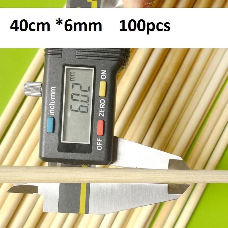 100 Pcs Bamboo BBQ Skewers – Spiral Tornado Potato Sticks 40cm