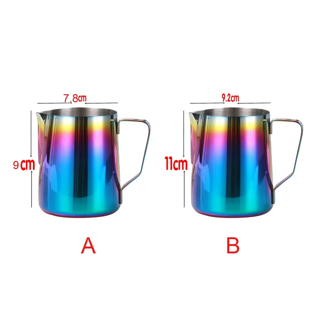 Colorful Stainless Steel Milk Frothing Pitcher – Latte Art Jug