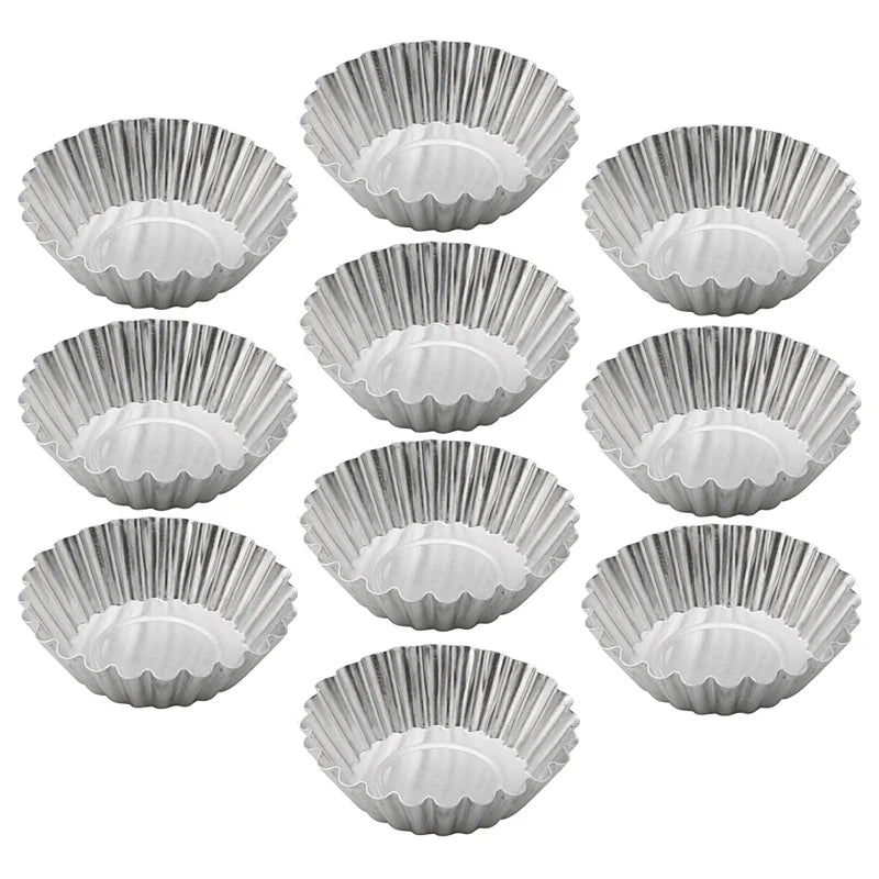 20-Pc Chrysanthemum Aluminium Tart & Cookie Baking Molds 7cm