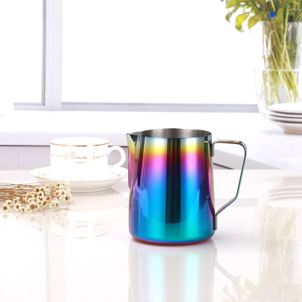 Colorful Stainless Steel Milk Frothing Pitcher – Latte Art Jug