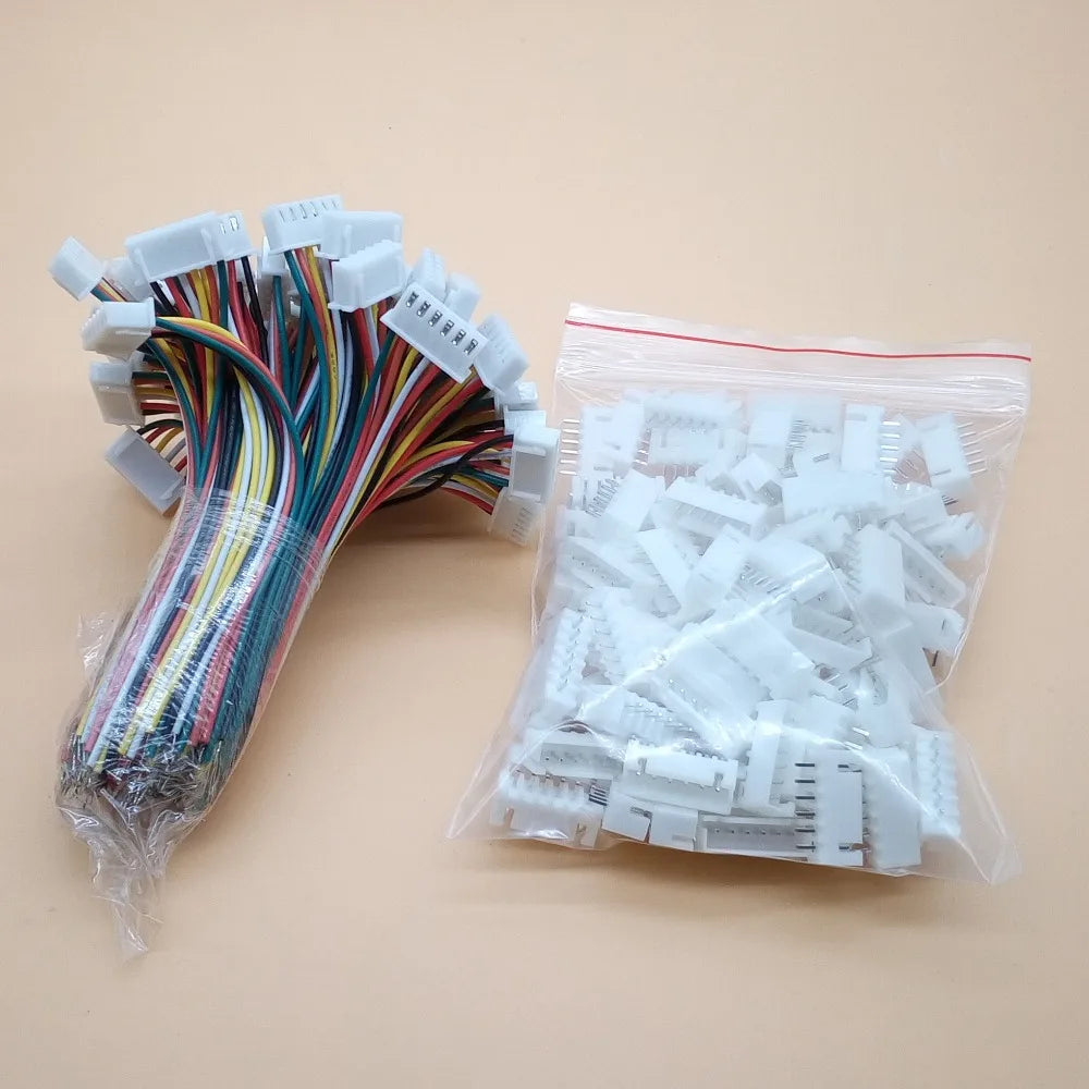 100Sets XH Pitch 2Pin 3Pin 4Pin 5 6 7 8 9 10 Pin Single-head Wire