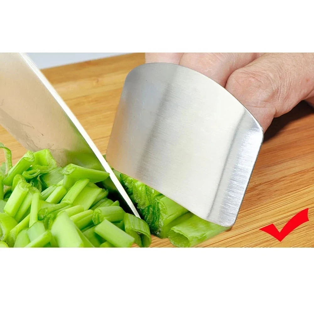 Stainless Steel Finger Guard – Kitchen Knife Safety Shield