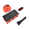 Mini Non-Stick Cheese Raclette Grill Pan & Tray | Wood Handle