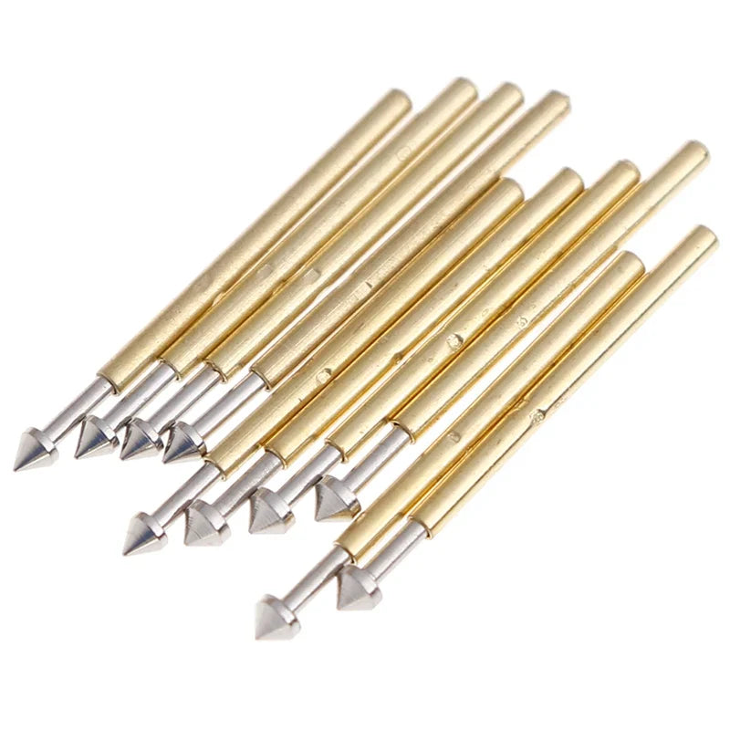 100pcs P75-E2/E3 Gold Plated Spring Test Probe Pogo Pins 1.3mm