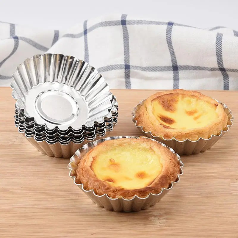 20-Pc Chrysanthemum Aluminium Tart & Cookie Baking Molds 7cm