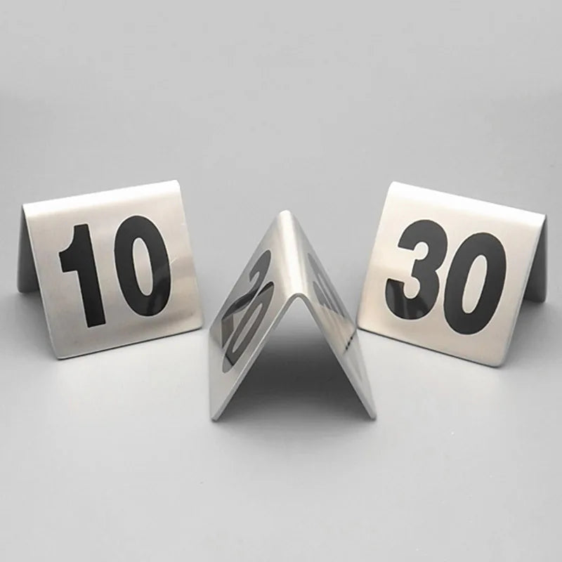 Stainless Steel Tent Table Numbers – Set of 25 or 50