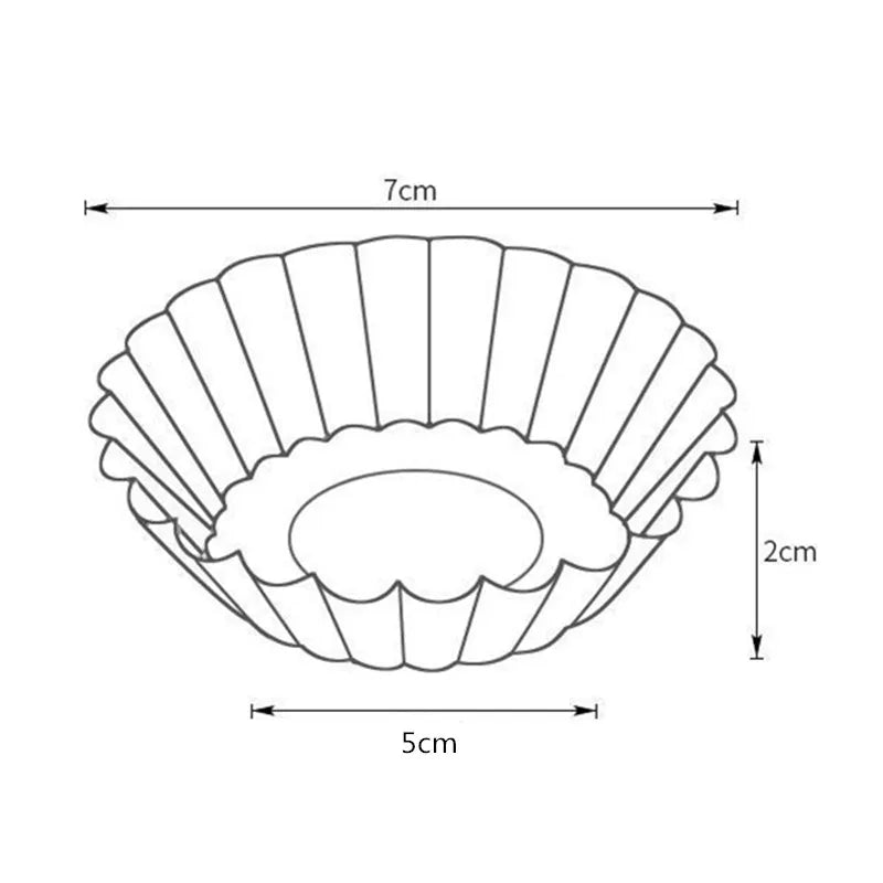 20-Pc Chrysanthemum Aluminium Tart & Cookie Baking Molds 7cm