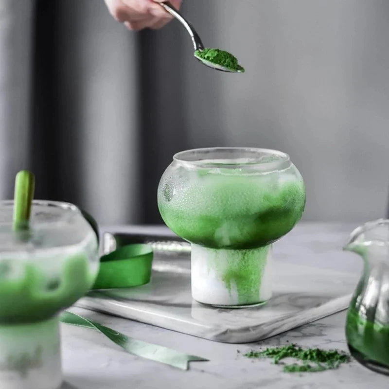 KEMORELA Nordic Ball Glass Cup – Cocktail, Dessert & Coffee Mug