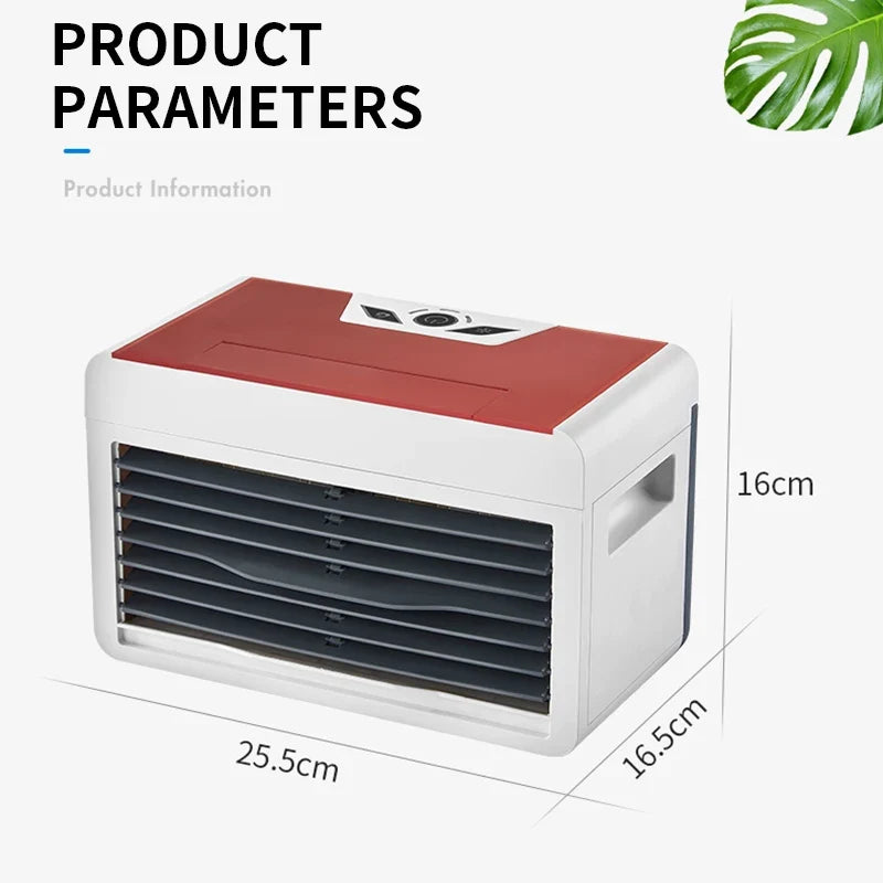 Mini USB Air Cooler Fan with Humidifier – 5V Desktop Cooling
