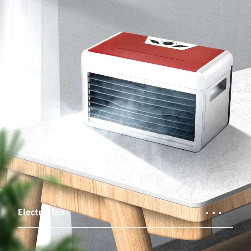 Mini USB Air Cooler Fan with Humidifier – 5V Desktop Cooling