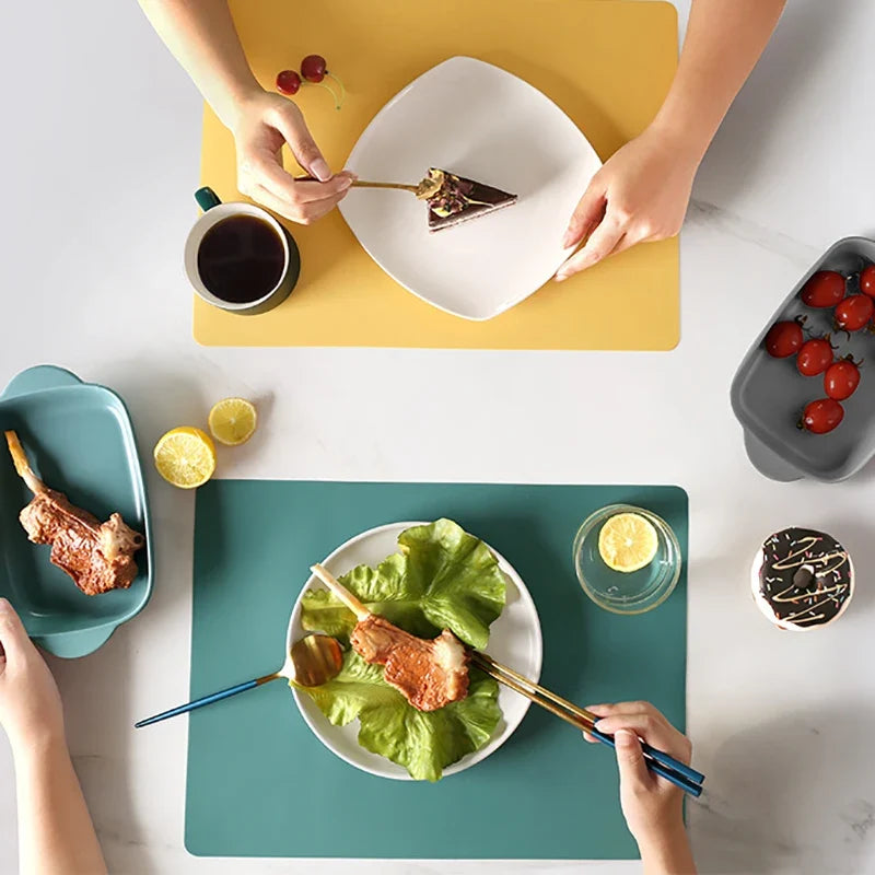 Silicone Waterproof Placemat Table Mat Heat Insulation Anti-skidding